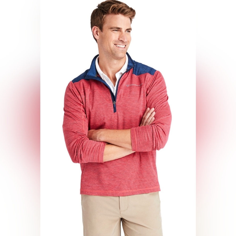 Vineyard Vines Sankaty 1/2 Zip Performance Pullover Top S